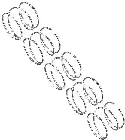uxcell Muelle de compresión, 5 piezas de acero inoxidable 304, diámetro exterior de 18 mm, tamaño de alambre de 1 mm, longitud libre de 15 mm, tono plateado