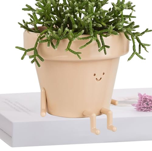 Uozonit Vaso per piante grasse per collana di perle | Fioriera da giardino seduta in resina – decorazione creativa per gli amanti delle piante da giardino, decorazione multifunzionale per interni