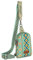 Wrangler Azteken-Crossbody-Tasche für Damen, Umhängetasche mit abnehmbarem Riemen, Azteken-Hellgrün