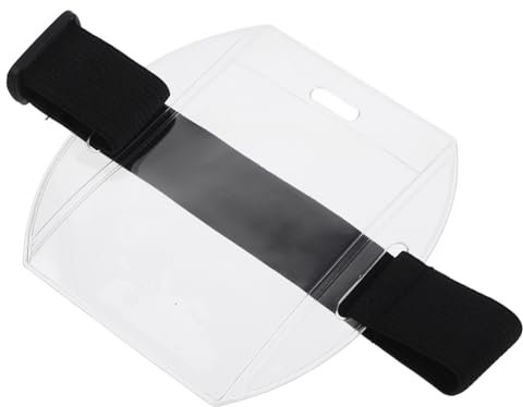 2Pcs ID Card Armband ski Wrist Elastic Band id Armband Motorcycle Home arm Badge Holder id Badge Holder Protection Worker Badge Holders PVC Protective case Water Proof Card Cover