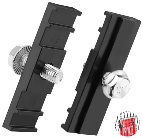 48pcs Chain Link Fence Sign Mounts Fastener Brackets Clips, for Standard Chain Link Fence, Fences Easy Signs Mounting Brackets Clamps with Stainless Steel Bolts, for Yard Ball Court Chain Link Fences