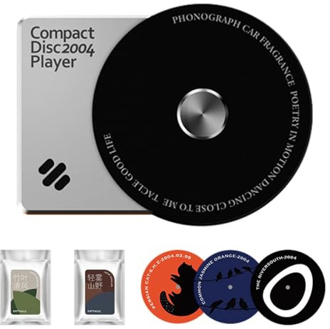 Honhoha Record Player Car Air Fresheners, Record Player Shaped Car Air Outlet Vent Freshener, Light Luxury Long Lasting Car Vent Air Freshener Car Interior Decoration Accessories