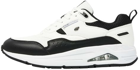 British Knights Herren Lennox Sneaker, Cremeweiss Weiss Schwarz, 41 EU