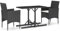 ARKEM 3-TLG. Garten-Essgruppe TerrassenmöBel Set GartenmöBel Essgruppe MöBelsets Garden Furniture Garten MöBel DraußEn Schwarz
