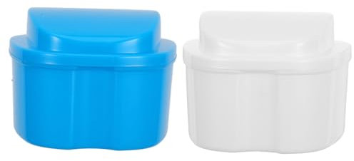 TOVINANNA 2pezzi Per Dentiere Per Apparecchi Dentali Portatile e Colori Per Conservazione e Dentiere