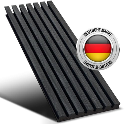 AS-Country Akustikpaneele Holzoptik - hochwertige Wandverkleidung 58cm x 29cm, Leicht & Langlebig für bessere Raumakustik Innenbereich Wand Lamellenwand Design Wandpaneele