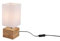 lightling Tischlampe Walter, mit Schnurschalter, IP20 Indoor, exkl. 1 x E14 max. 40W, Höhe 30 cm, Breite 12 cm, Naturholz, weiß