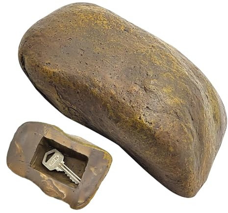 11,5 x 8 x 4,5 cm Fake Rock Schlüsselaufbewahrung Schlüsselverstecker Außen Schlüsselsafe Felsen Schlüssel Safe Outdoor Wasserdicht und Verstecke Dekoration Safe Halter Steinbox für Haus Garten Hof