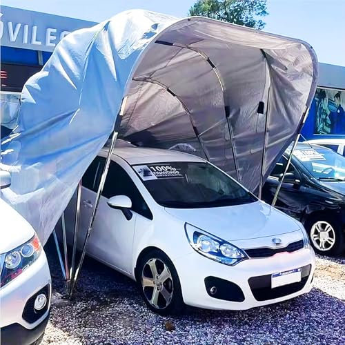 WTTTTW Abri de Voiture rétractable hydraulique Abri de Voiture Pliable, auvent de Voiture extérieur Garage Portable, Abri de Voiture Mobile Semi-Automatique Robuste,21x9x8.7ft