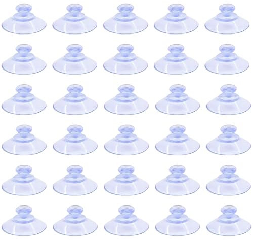 BEPSYOM 30 Stück Saugnapf, Saugnäpfe, Saugnäpfe für Fenster, Saugknöpfe, Saugnapf ohne Haken, für Fenster, Fliesen, Autoschmuck, Glasplatten, Küche, Badezimmer