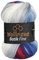 Wollbiene Batik Fine 100 Gramm Wolle mit Farbverlauf mehrfarbig Multicolor Strickwolle Häkelwolle (1540 blau dunkelrot weiß)