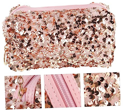 CANIGHT de Rangement Carré à Paillettes Aroved Trousse de Toilette de Voyage Capacité Trousse de Maquillage pour Femme à Main de Maquillage de Rangement de Toilette à La Mode