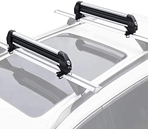 Portapacchi universale in alluminio per sci e snowboard, adatto per fino a 6 paia di sci o 4 snowboard, supporto per attrezzatura sportiva da neve