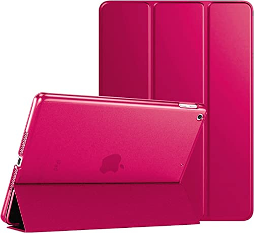 M TECH PU Leather Smart Book Cover for iPad 10.2-inch 9th Gen 2021, iPad 10.2 8/7th Gen 2020/2019, iPad Air 3 Pro 10.5, Flip Folio Stand Case (Pink)