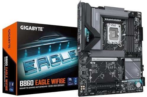 GIGABYTE B860 Eagle WIFI6E Intel Core Ultra (Series 2) LGA 1851 Scheda madre, ATX, DDR5, 3X M.2, PCIe 5.0, USB-C, WIFI6E, 2.5GbE LAN, EZ-Latch