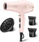 CONFU 2300W Profi Föhn Ionen Technologie Salon Fön Haartrockner mit Diffusor StylingDüse, 2 Geschwindigkeit und 3 Heizstufen (rosa Farbe)