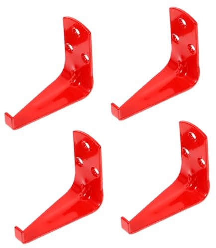 KONTONTY Lot De 4 Muraux pour Extincteurs Support Mural pour Extincteurs De 4 Kg 6 Kg 9 Kg Rouge Vif