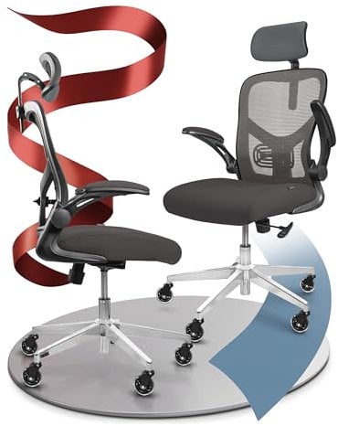 CLOUVOU SmartSeat Bürostuhl Ergonomisch [TESTSIEGER] Schreibtischstuhl 100% individuell einstellbar | Büro Stuhl & Gaming Stuhl | Computerstuhl Home Office Chair Ergonomic | Drehstuhl 150 kg