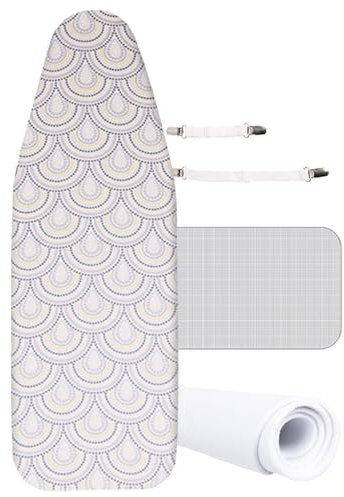 Standardgröße Bügelbrettbezug Haus Bügeltischbezug Baumwolle Bügelbrett Bezug Hotel Bügelbezug,90x30cm 100x34cm 110x34cm 120x38cm(Gelb,97x33cm)