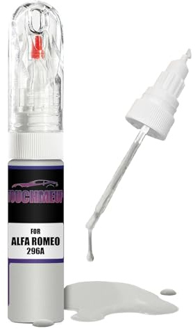Kit di riparazione con pennello, penna per ritocchi per Alfa Romeo Bianco Ghiaccio/Pastello 296A