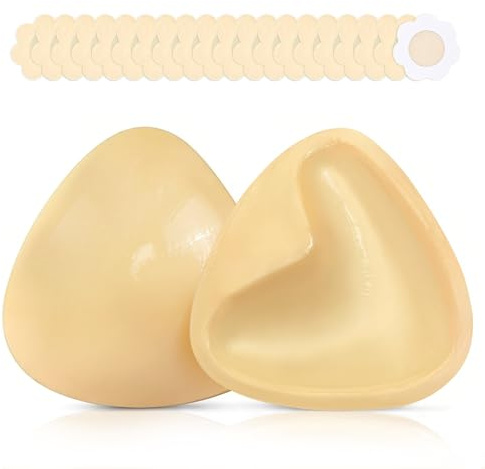 sularpek Double Sided Sticky Push Up Bras, Inserts Silicone Self Adhesive Boob Breast Pads, Strapless Bra Lift Bra Pads for Backless Strapless Clothing, Wedding, Bikini, Reusable Washable