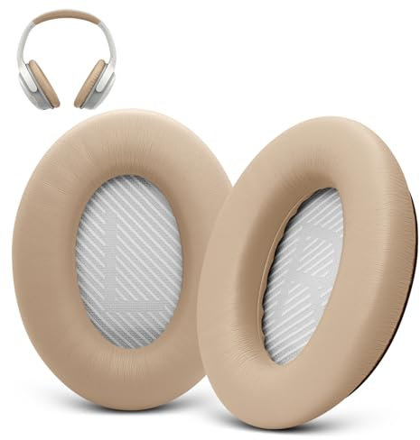 Ersatz-Ohrpolster für Bose SoundLink AE2 – GEVO Ohrpolster für SoundLink AE2 / SoundLink Around Ear II kabellose Kopfhörer mit hochwertigem Protein-Leder, Geräuschisolierung, Memory-Schaum (Beige)