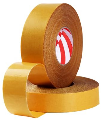 Generisch Double Sided Tape, Yellow Stick Grid Carpet Tapes, Mounting Adhesive Outdoor Rug Anti-Slip Flexible Roll Fixing Supplies For Hardwood Floors, Tiles And Carpets