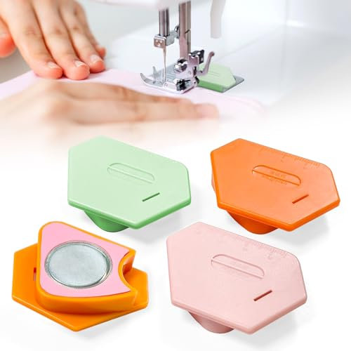 xuefenfei 4 Stück Magnetische Nahtführung Magnetischer Nahtführer, Magnet Nahtführung Multifunktionale Saumhilfe, Nähmaschinen-beratungstools, Nähzubehör für Präzises Nähen