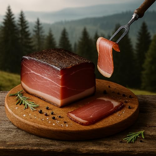 Schwarzwaldhaus Schwarzwälder Schinken am Stück - original Schwarzwald Genuss aus bestem Schweinehinterschinken traditionelles Rezept über Tannen- & Buchenholz kalt geräuchert