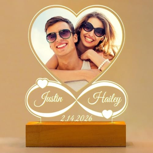 Kasofong Personalisierte Geschenke für Frauen, Personalisierte Bilderrahmen mit Foto, Personalisierter Bilderrahmen mit Bild, Geburtstagsgeschenk für Frauen, Jahrestag Geschenk für Sie & Ihn