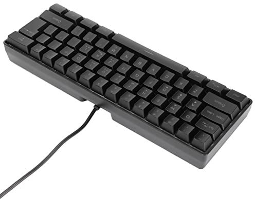 BONKZEBU Clavier de Jeu Portable rétro-éclairé 61 Touches Noir Filaire USB PC Clavier pour Bureau à Domicile Ordinateur Portable Travail Jeu