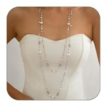 SHOFUL Lange Halsketten für Frauen, Perlenketten für Frauen, Lange Goldkette, zierliche mehrlagige Perlenkette, Statement Pullover, Strangkette Schmuck