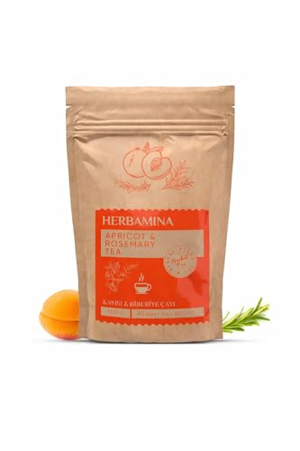 Herbamina Kayısı & Biberiye Karışık Bitki Çayı 45 Adet – Doğal Aromalı Herbal Çay 1,5 g x 45 Saşet