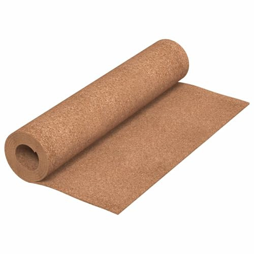 vidaXL Rouleau en liège Marron 100 x 200 x 0,8 cm Liège, Rouleau de liège, isolation durable pour les bureaux, réduction du bruit, matériau polyvalent pour la maison