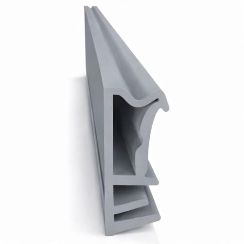 Guarnizione per finestre con scanalatura, larghezza scanalatura 5 mm / rientranza 12 mm in TPE, alta qualità, per finestre in legno (Grigio 10 m)