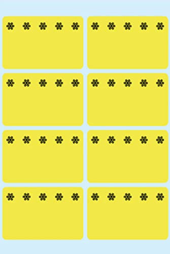 HERMA 3771 Tiefkühletiketten, 48 Stück, 26 x 40 mm, 8 pro Bogen, selbstklebend, matt, blanko Papier Gefrieretiketten zum Beschriften, Klebeetiketten Aufkleber für Gefriergut, gelb