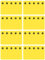 HERMA 3771 Tiefkühletiketten, 48 Stück, 26 x 40 mm, 8 pro Bogen, selbstklebend, matt, blanko Papier Gefrieretiketten zum Beschriften, Klebeetiketten Aufkleber für Gefriergut, gelb