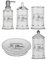 Le Bain 5 pcs Pieces Bathroom Accessories Set White Stoneware New
