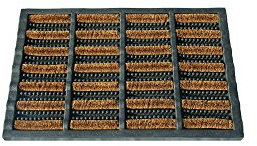 ID Mat 4060 Combimat Tapis Paillasson Fibre Coco/Acier Galvanisé/Caoutchouc Beige 60 x 40 x 2,29 cm
