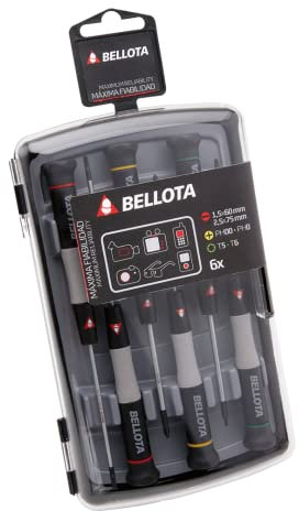 Bellota 6250J - Destornilladores de Precisión, Kit de 6 destornilladores