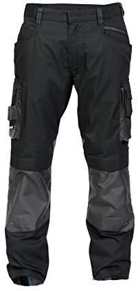 DASSY® Nova Arbeitshose mit Kniepolstertaschen - Größe 50 - SCHWARZ/ANTHRAZITGRAU