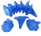 Blütenkelch-Perlen 10er-Pack 41x35mm Kelche Lilien Röcke Blumenkelch Farbauswahl, Farbe:blau