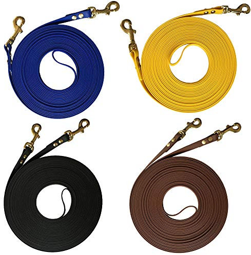 bio-leine Doppellonge 16m lang I 16mm breit - in Weinrot - Longe Longierleine für Pferde aus Beta Biothane I Pferdelonge für Reitsport