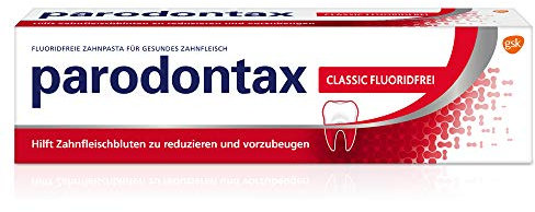 Parodontax Classic senza fluoro, dentifricio senza fluoro, aiuta a ridurre e prevenire le gengive sanguinanti, 1 x 75 ml