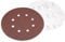 Sourcingmap 10Pcs 7 inch 8 Hole Hook and Loop Sanding Disc 80 Grit Flocking Sandpaper Random Orbital Sander Paper
