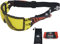 ToolFreak -Rip Out Sicherheitsbrille mit Rahmen und Linse, stoßfest, Schaumstoffpolsterung, Sport-Stil, Unisex, Gelb