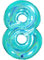 Grabo 171TI-P Nummer 1 Superloon Einzelpack, Länge 101 cm, Farbe-Tiffany, One Size (Türkis, 8)