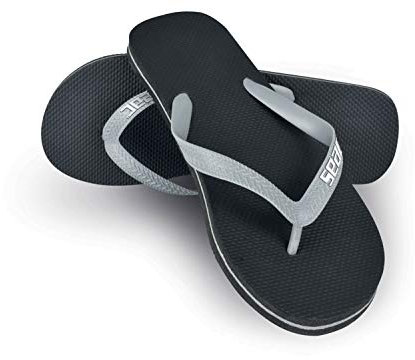 SEAC Ohau, Rubber Flip Flops for Sea, Pool, Beach and Boat, Black Grey, 5/6 UK