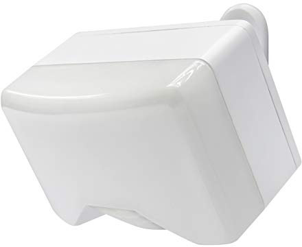 White IQ PIR Battery Operated Utility Light - Outdoor Utility Wall Light - Exterior Battery Operated PIR Motion Sensor - 350 Lumen LED Spotlight (Single)