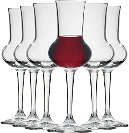 Bormioli Rocco Restaurant Grappa Liqueur en Verre avec Tige - 80ml - Paquet de 6